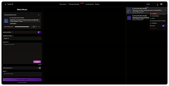 AI Music Extension