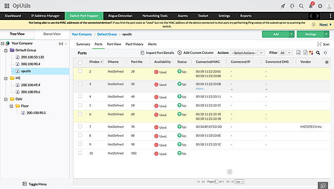 Switchport Mapper
