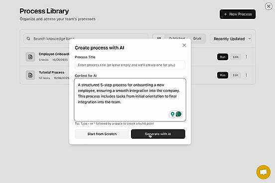 Create Process with AI