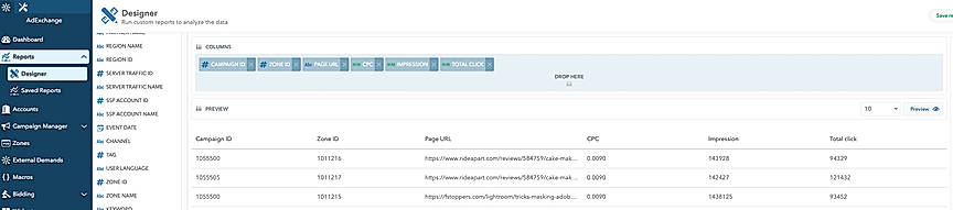 Adex Reports Designer