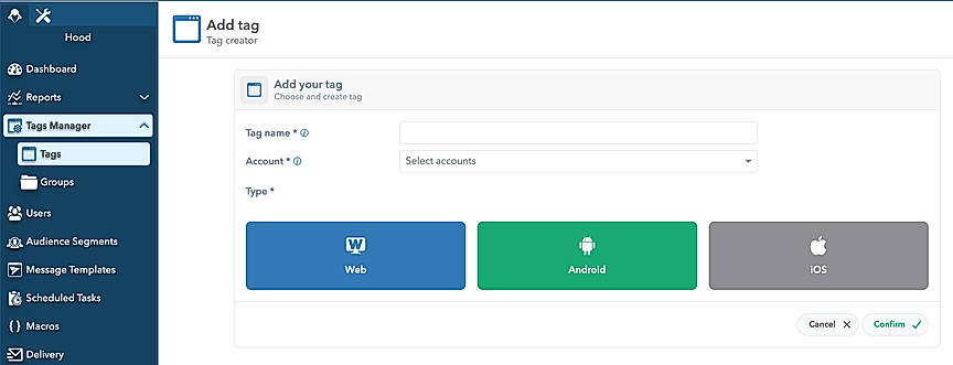Hood Tags Manager