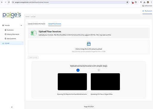 Upload Invoices