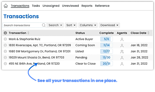 Active Transcations