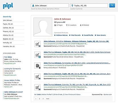 Profile Report Of Pipl Search