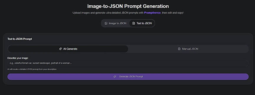 Turn ideas to JSON Prompt