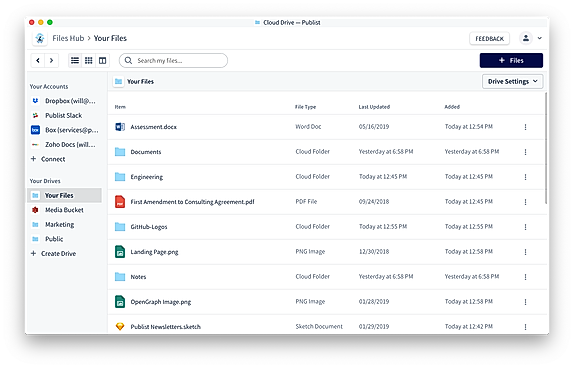 Publist screenshot