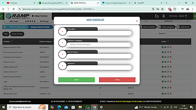 Tailored Forms and Checklists