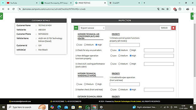 Open Issues automatically from failed inspection items and notify that vehicles need immediate action