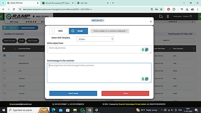 Ability to make automated reports and send automatically to specific contact