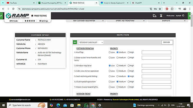 Ability to access and manage inspection by web or mobile