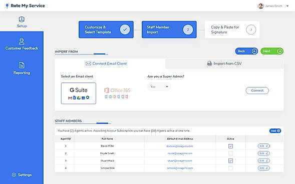Feedback screenshot