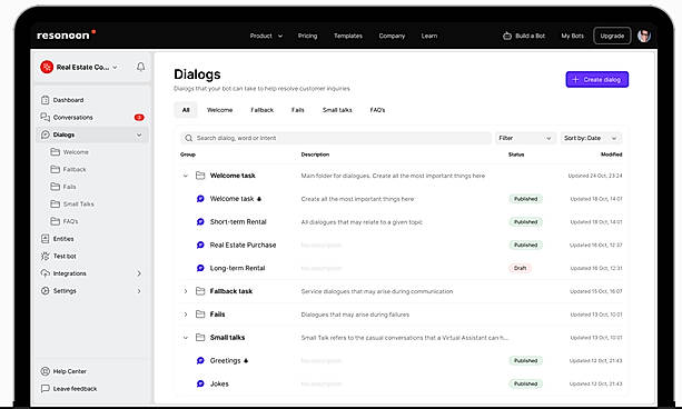 Dialogs