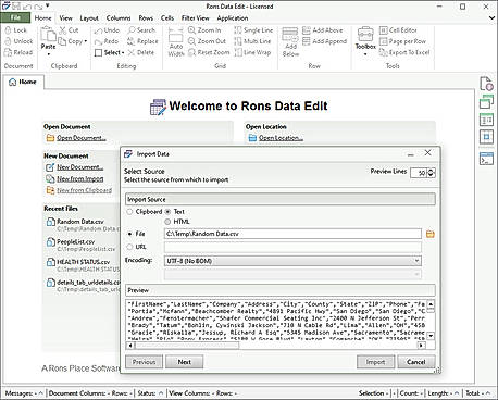 Import Step One