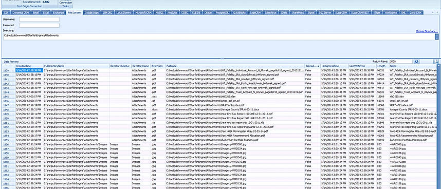 StarfishETL Admin File System Test