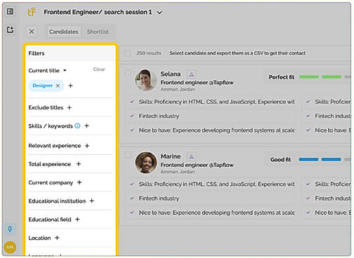 Accurate and smart filters based on processed information