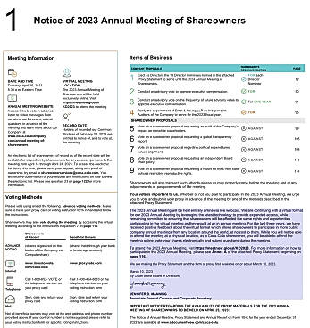Meeting of Shareowners