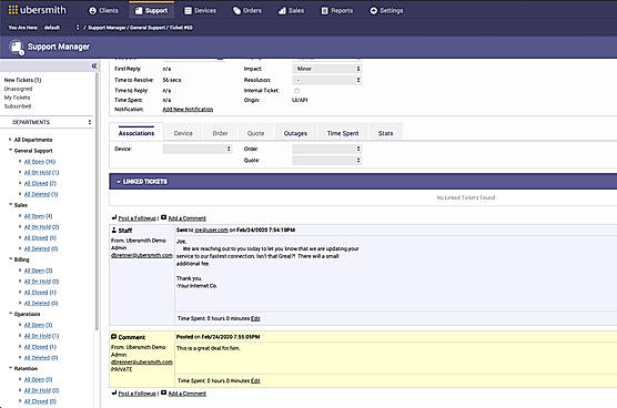 Ubersmith screenshot