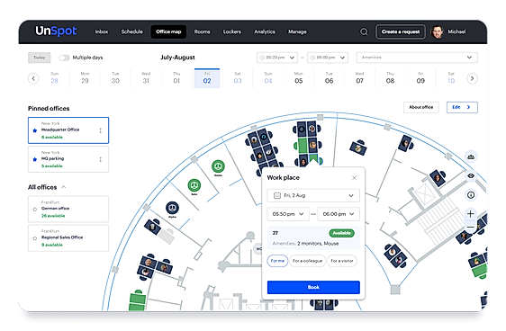 Desk booking