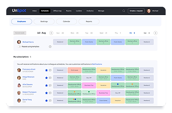 Office scheduling software