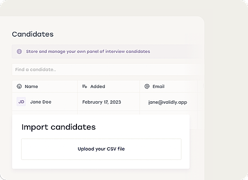 Manage Candidates