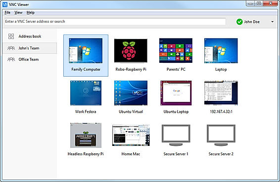 VNC Connect Demo - Viewer Screenshot