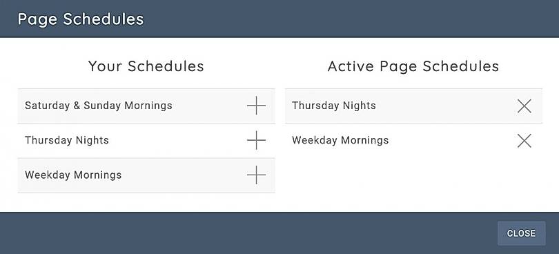 Page Schedules