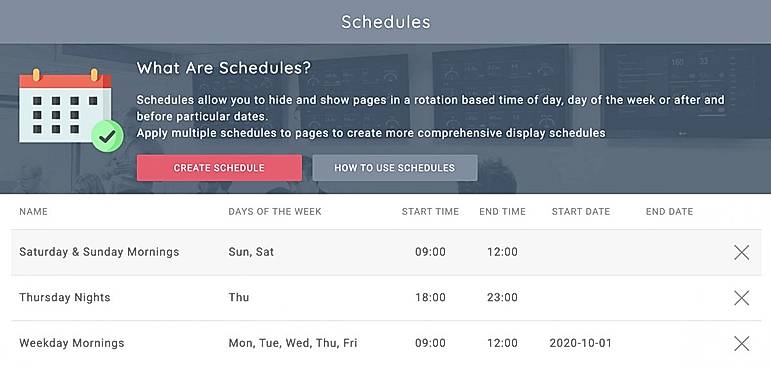 Schedules
