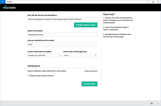Wachete screenshot