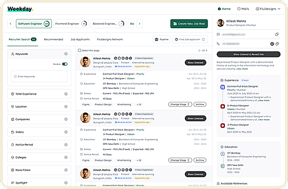Weekday - Recruiter Search
