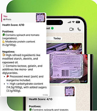 Share the Photo via WhatsApp - Get Instant Health Insights