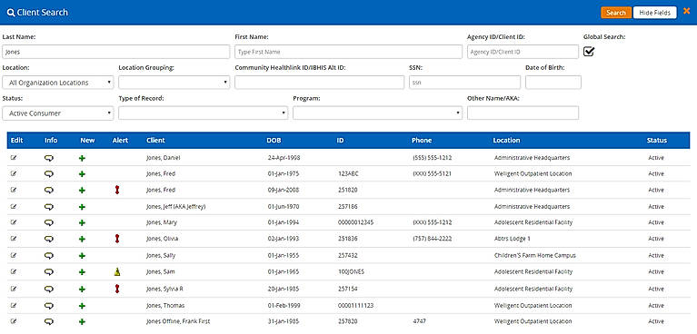 Welligent Client Search