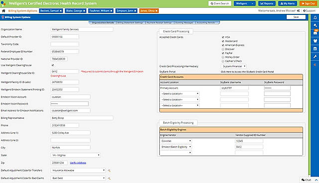 Welligent Billing System