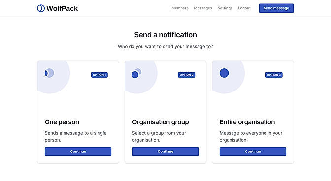 WolfPack : Dashboard screenshot
