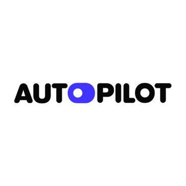 A blue and white logo with the word "Autopilot" written in it