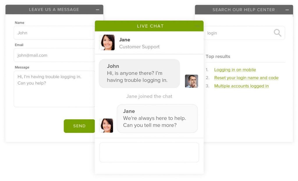 Zendesk live chat