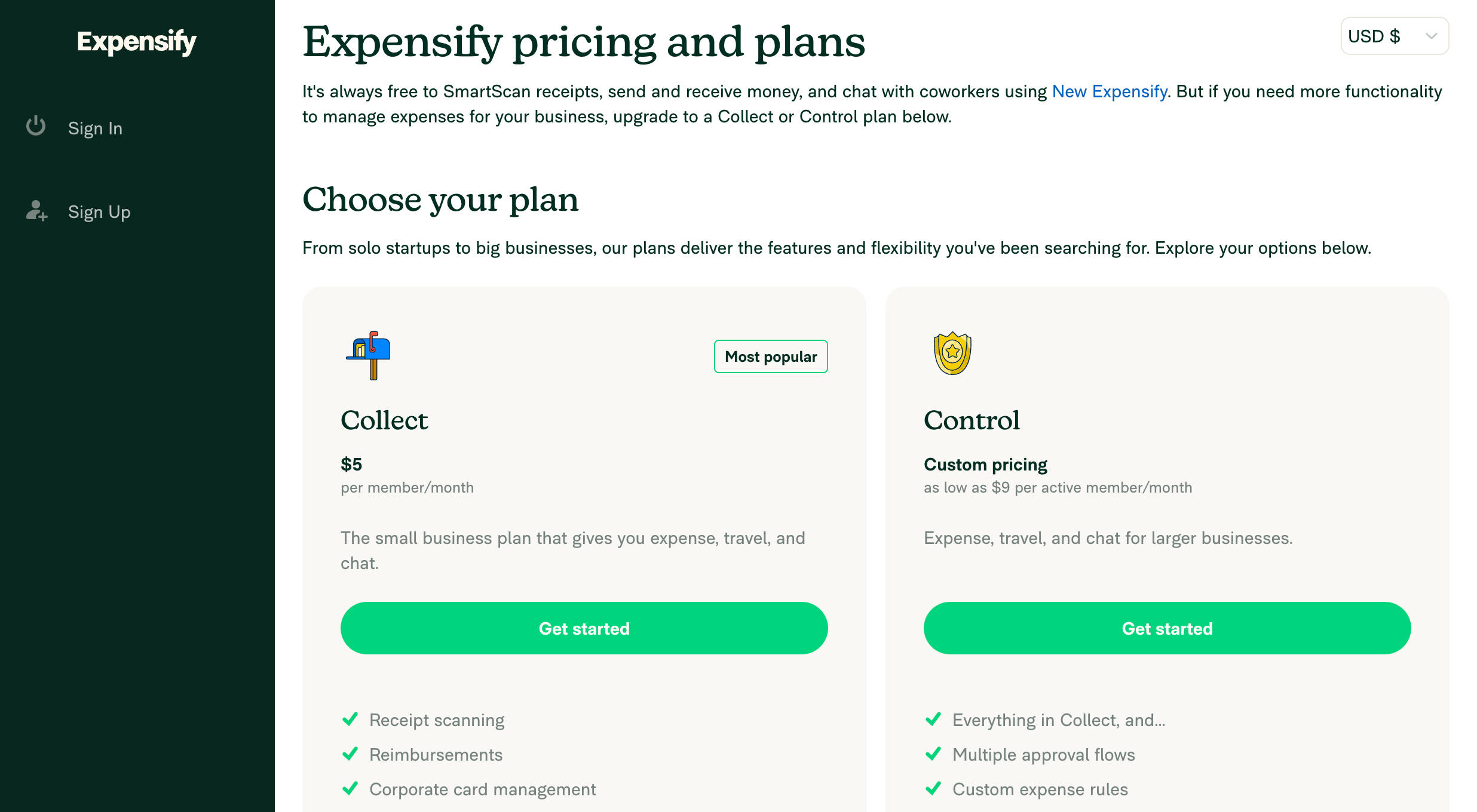 Expensify-Pricing-Plans