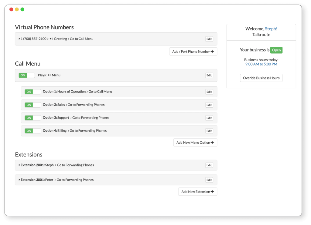 Reporting and Management