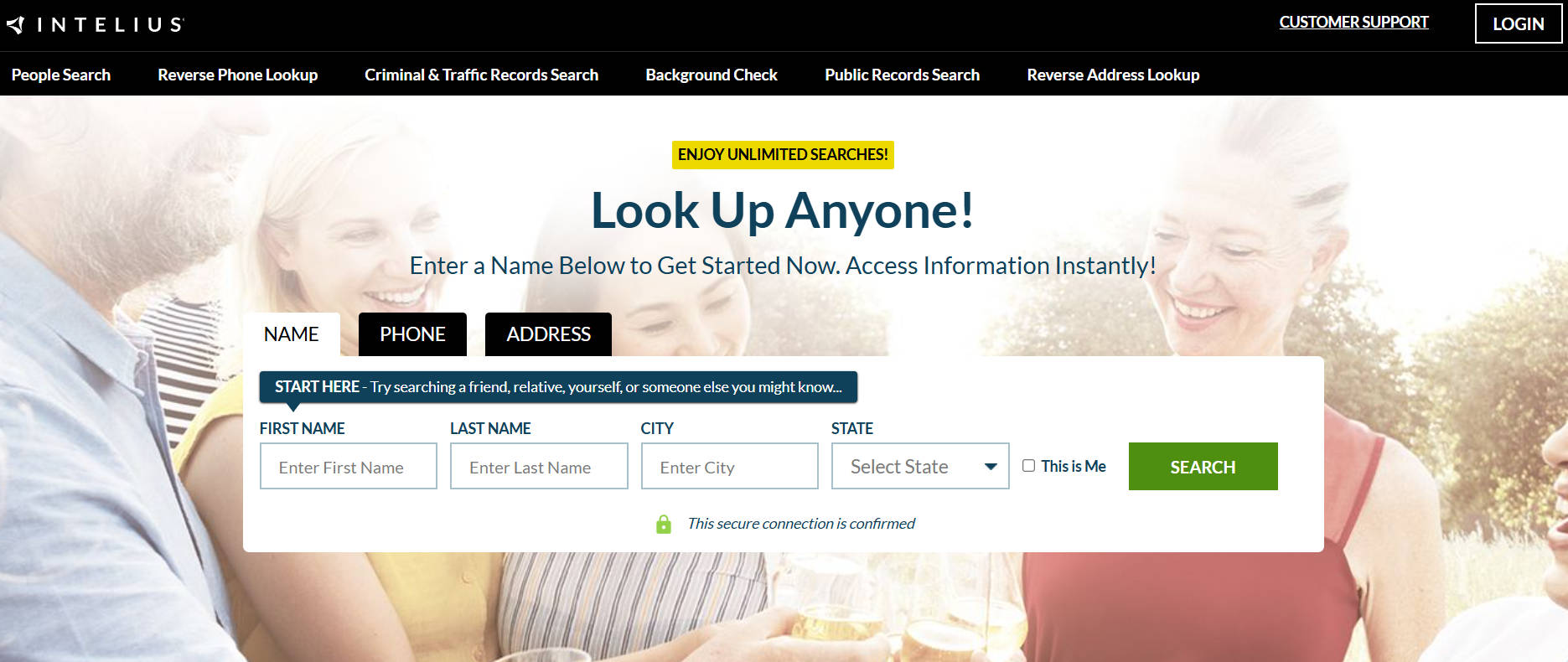 Intelius Dashboard