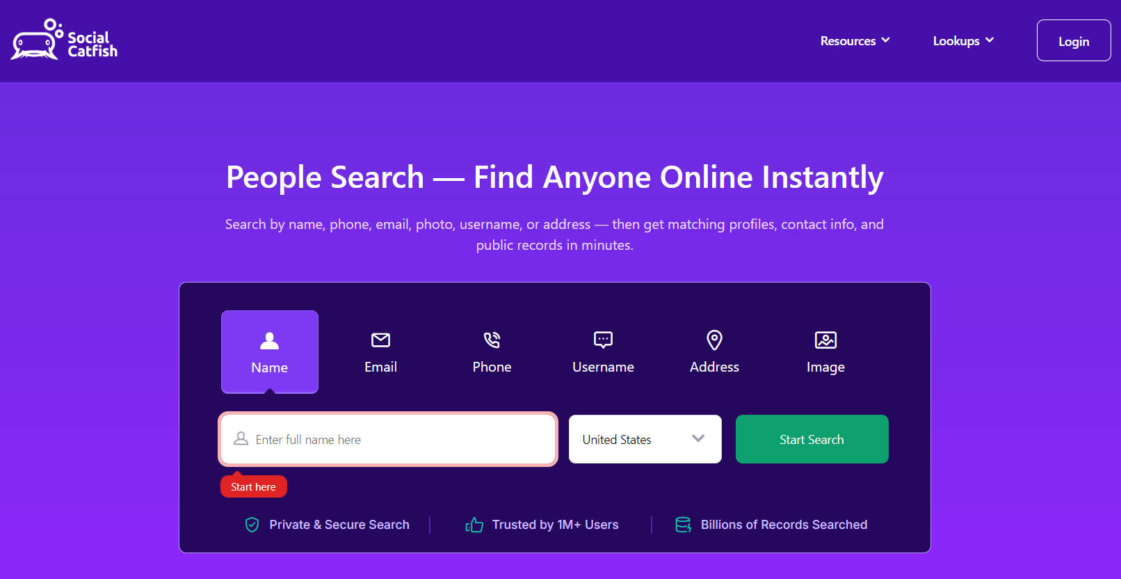 Social Catfish Dashboard