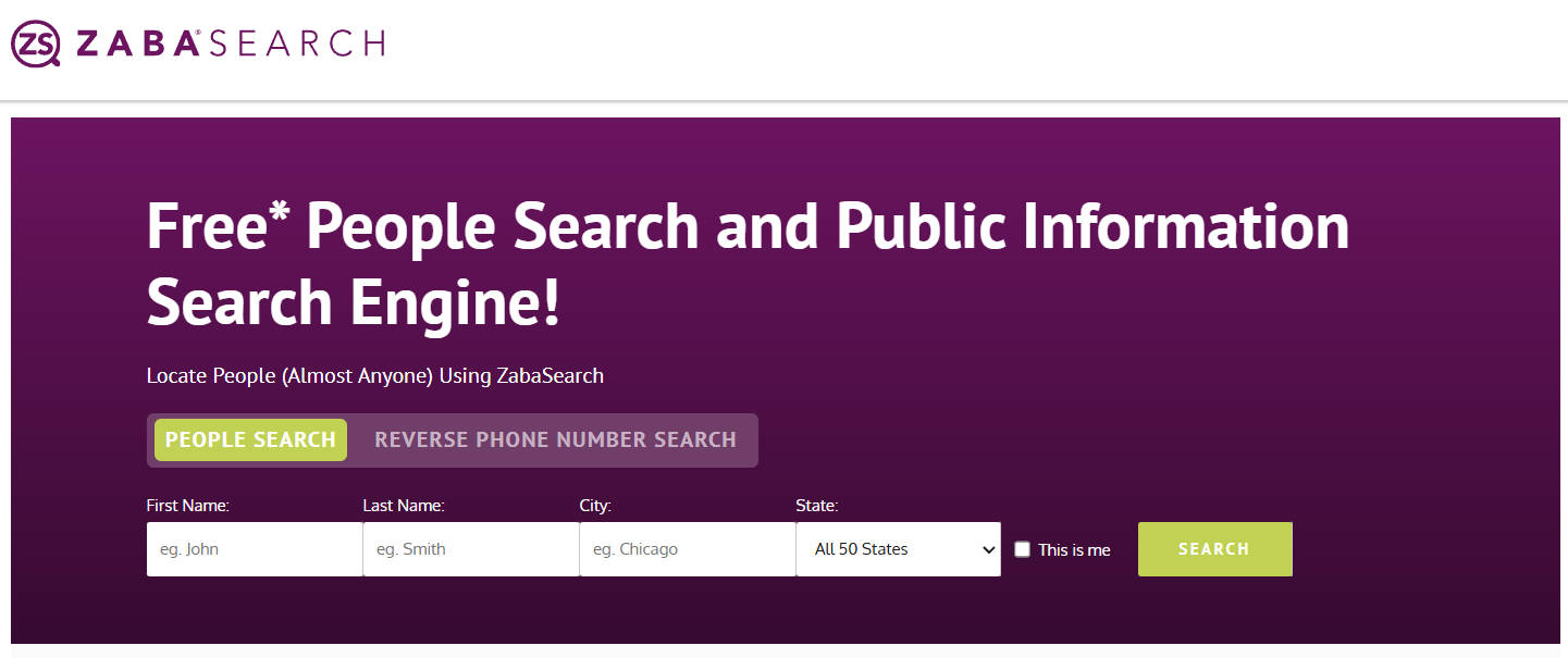 ZabaSearch Dashboard