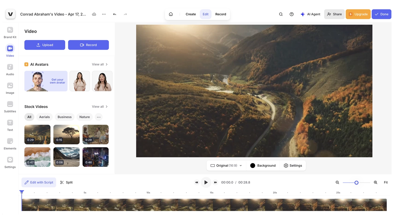 VEED.io Dashboard