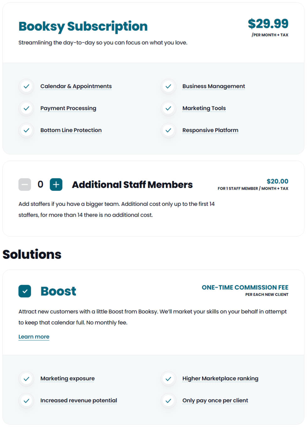 Booksy Pricing: Cost and Pricing plans