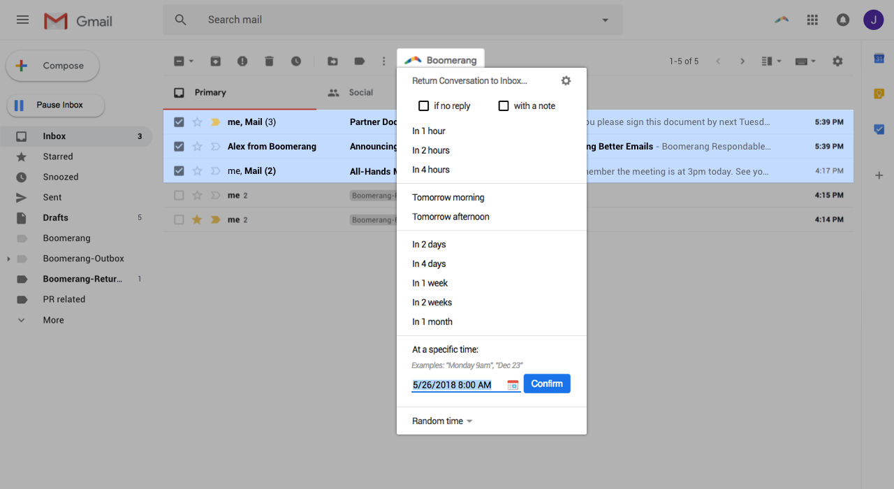 boomerang for gmail cost