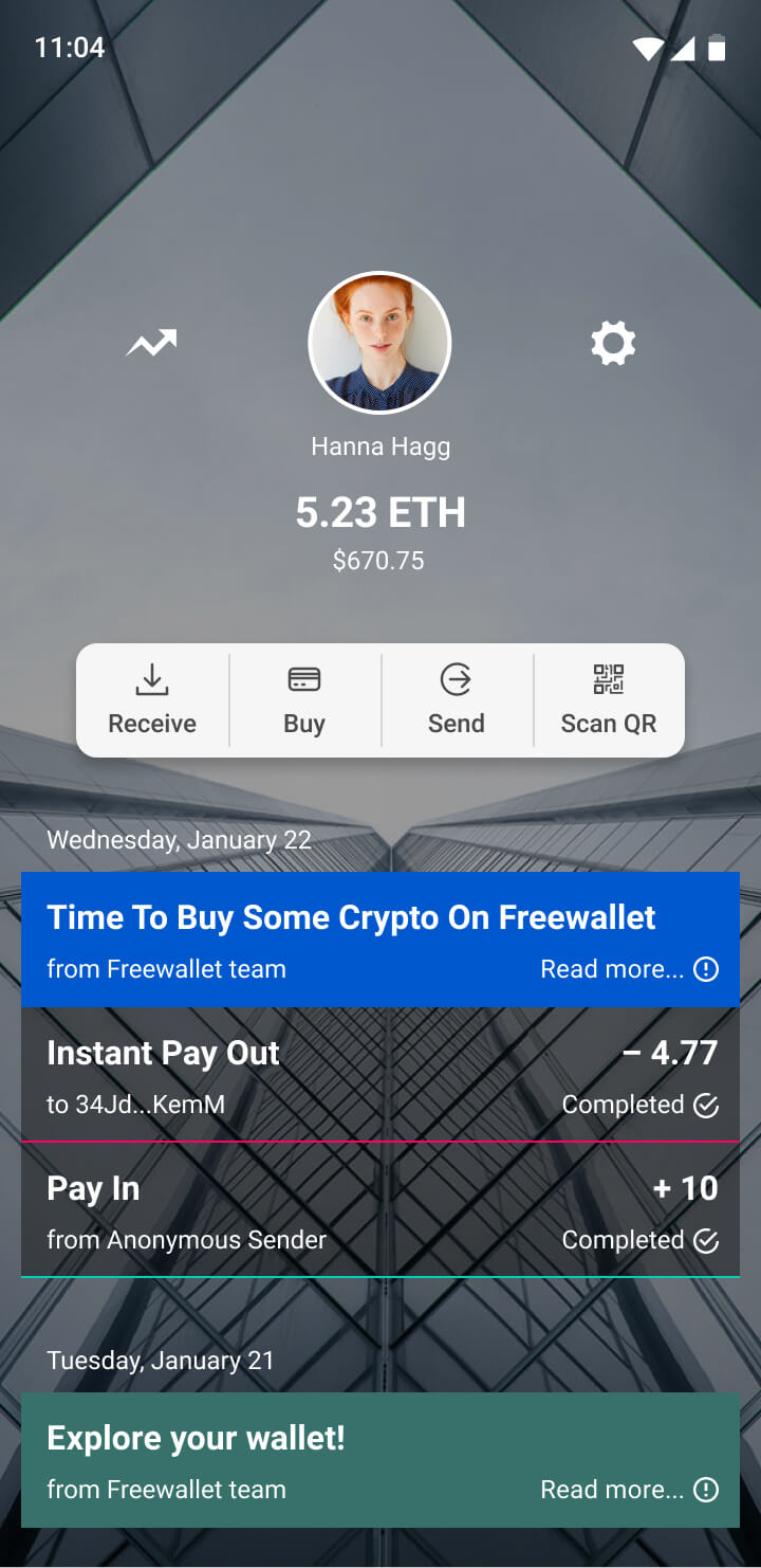 Freewallet  Multi-currency Online Crypto Wallet for BTC, ETH, XMR and more