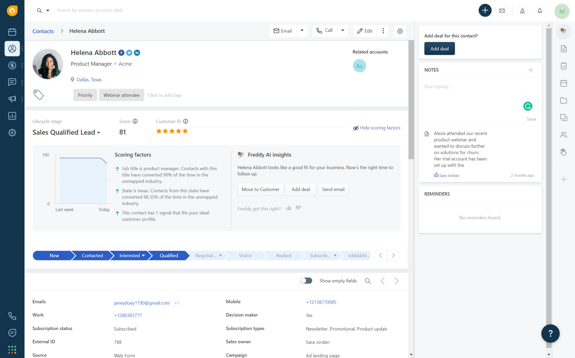 Freshworks CRM Pricing, Reviews and Features (May 2021) - SaaSworthy.com