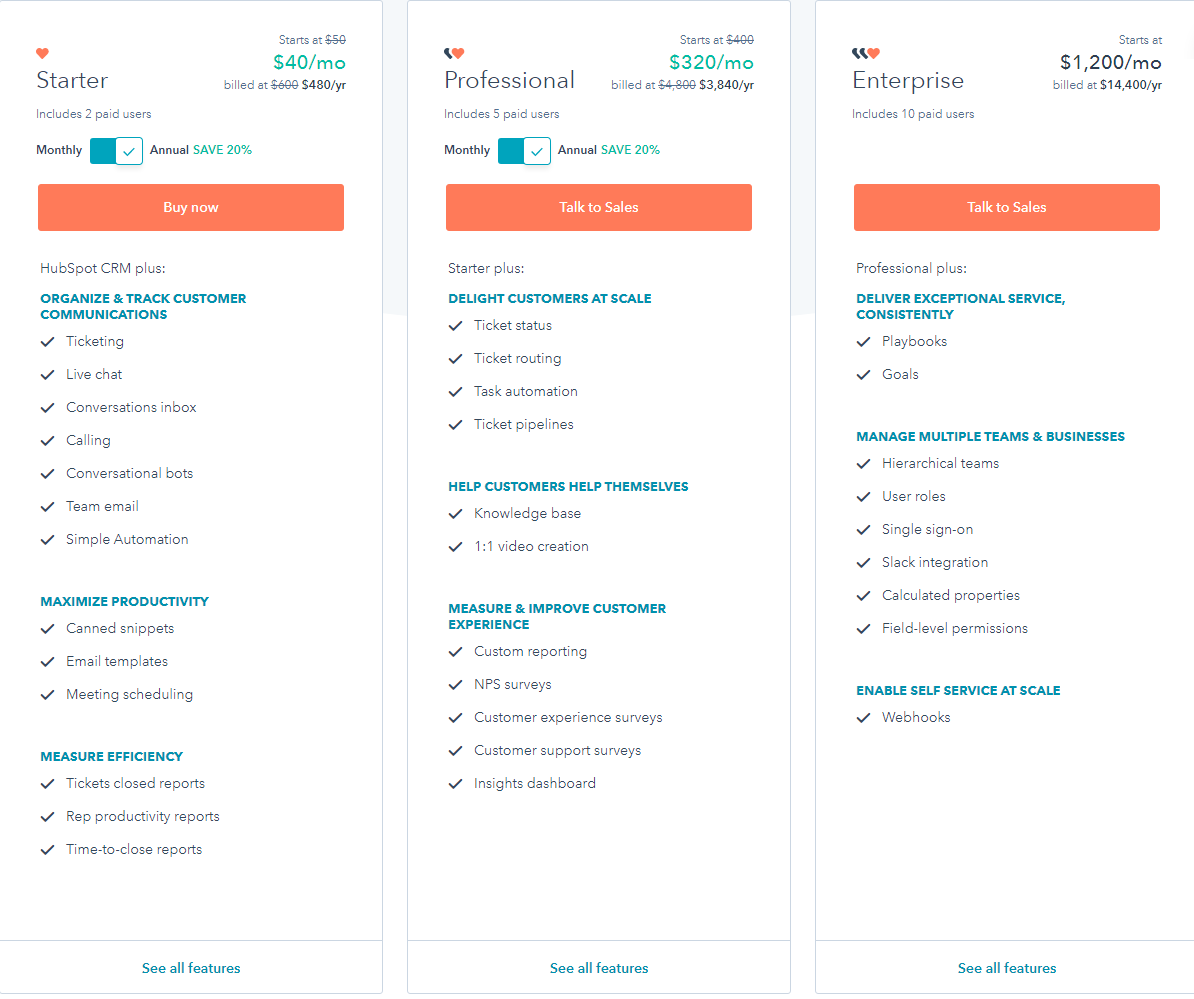 HubSpot Service Hub Pricing, Reviews and Features (August 2020