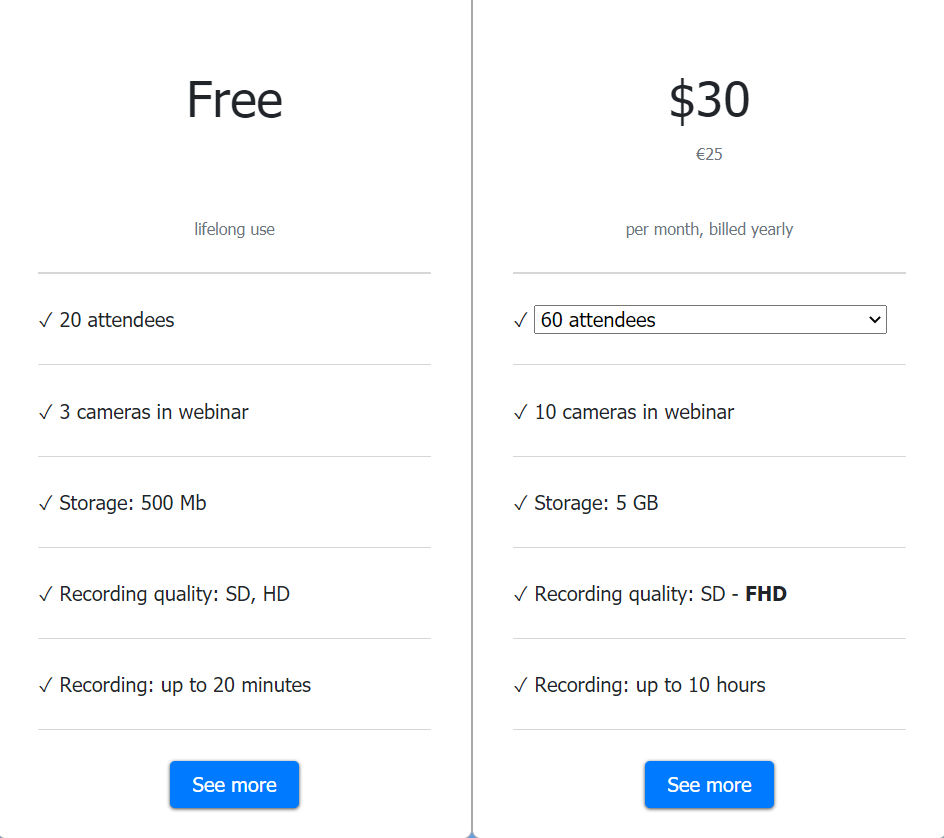 WebinarKit's one-time pricing - One time, Webinar, One