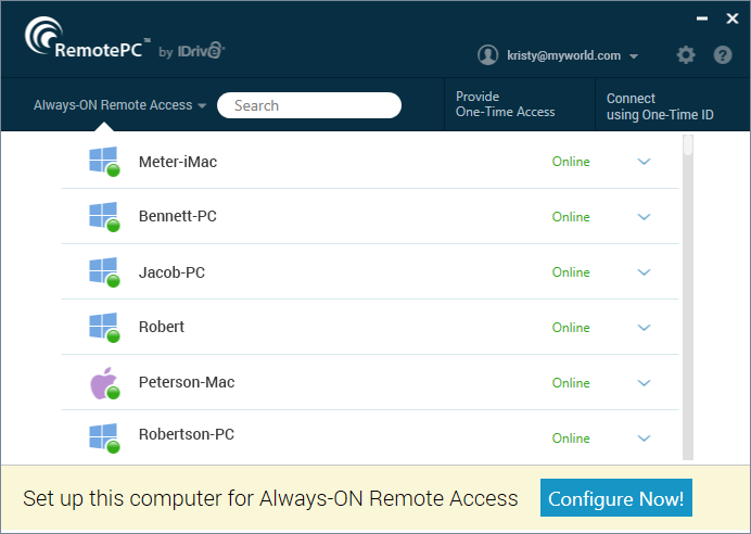 RemotePC Screenshots