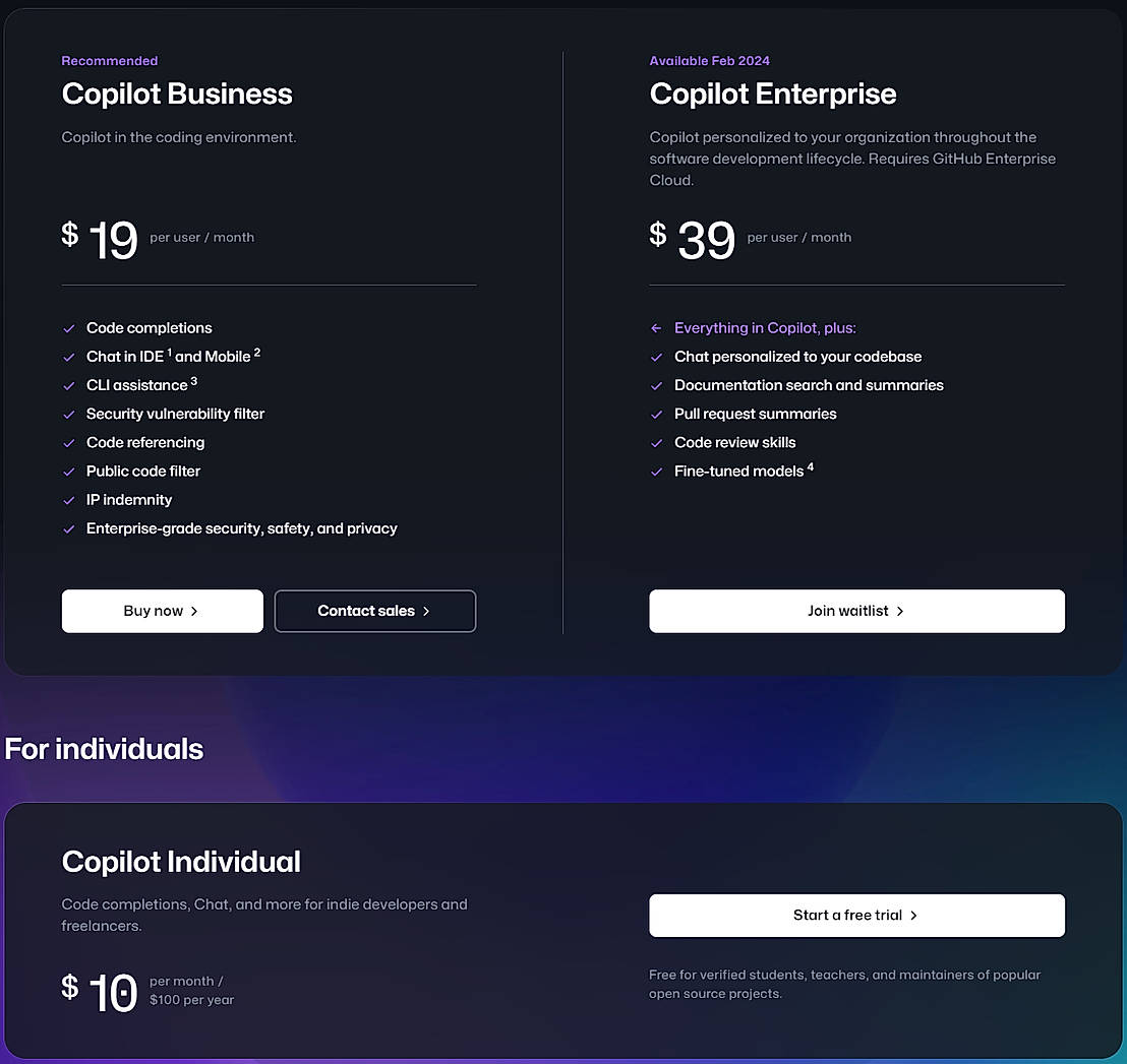 GitHub Copilot Pricing Cost And Pricing Plans