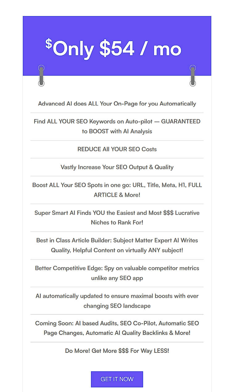 SEO CoPilot Pricing Cost And Pricing Plans